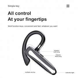 YYK525 Wireless Bluetooth-compatible Earphone Handsfree Business Headset Mini Earbuds Built-in Mic for Car Driving
