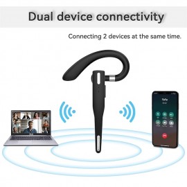 YYK525 Wireless Bluetooth-compatible Earphone Handsfree Business Headset Mini Earbuds Built-in Mic for Car Driving
