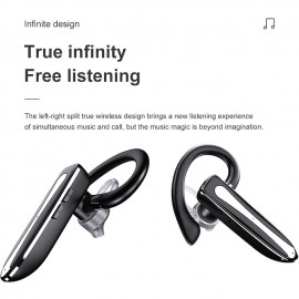 YYK525 Wireless Bluetooth-compatible Earphone Handsfree Business Headset Mini Earbuds Built-in Mic for Car Driving
