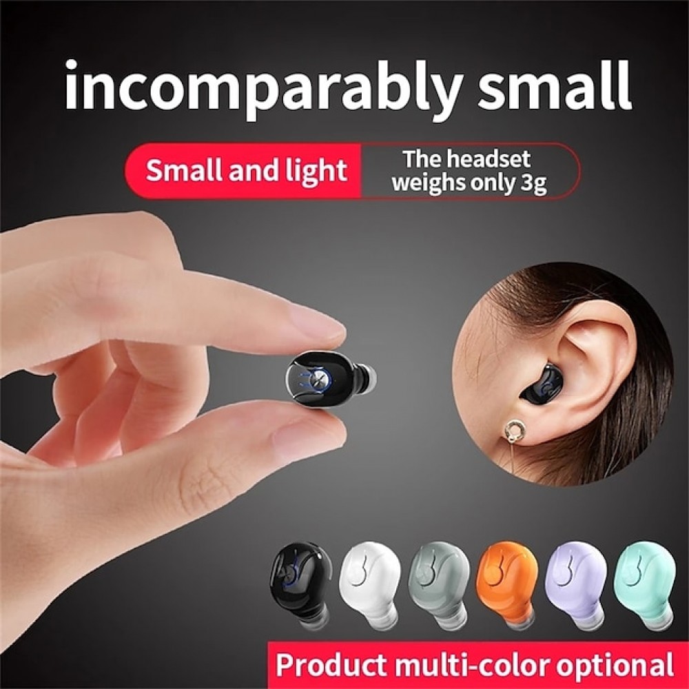 Wireless Headphone Invisible Bluetooth Earphone Mini Single in Ear Earbuds with Mic 18D Sound Quality Headset 20H Music Time
Wireless Headphone Invisible Bluetooth Earphone Mini Single in Ear Earbuds with Mic 18D Sound Quality Headset 20H Music Time