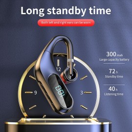 Digital Display Bluetooth Headset Wireless TWS Hanging Ear Sports Business Bluetooth Headset
