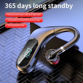 Digital Display Bluetooth Headset Wireless TWS Hanging Ear Sports Business Bluetooth Headset
