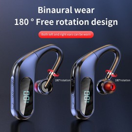 Digital Display Bluetooth Headset Wireless TWS Hanging Ear Sports Business Bluetooth Headset
